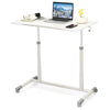 Mobile Standing Desk Height Adjustable Computer Desk w/Rolling Casters & Crank