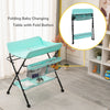 Adjustable Height Baby Changing Table Infant Diaper Changing Station with Wheels