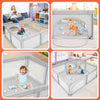 Large Baby Playpen Kids Activity Center w/ 50 PCS Ocean Balls Infant Safety Gate