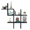 Floating Shelves Criss Cross Wall Shelf Hanging Home Office Storage Display Rack