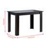 Modern White/Black Dining Table for 2-4 Small Space Wooden Kitchen Table Writing