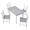 New Solid Wood Dining Table and 4 Chairs Set Home Kitchen Furniture 4 Colours