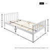 3FT White Bed Frame Kids Bed Single Size Storage Bed Solid Pine Wood Bed BT