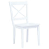 5 Piece Dining Set Solid Rubber Wood White T5H6