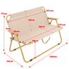 2 Seater Folding Camping Chair Portable Outdoor Picnic Oxford Beach Steel Frame