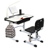 70CM Lifting Table Top Can Tilt Desk Chair Set Kids Study Learning Table W/Lamp
