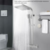 Bathroom Thermostatic Exposed Shower Mixer Twin head Large Square Bar Set Chrome