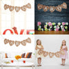 Card Bunting Burlap Hessian Banner Wedding Engagement Baby Shower Décor