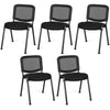 5PCS Office Guest Chairs Stackable Meeting Room Chairs Conference Mesh Chairs