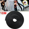 10m Car Door Boot Edge Protectors Trim U Shape Guard Seal Rubber Strip Black