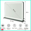 80 x 55cm Large Hollywood Vanity Desk Mirror with Dimmable LED Lighted Tabletop
