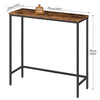 Wooden Free Standing Hallway Console Table Living Room Shelf Display Metal Legs