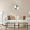 33cm Living Room Diamante Beaded Crystals Jeweled Sunburst Wall Clock Home Decor