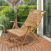 Large Garden Rocking Deck Chair High Back Chair Outdoor Sun Seat w/ Pad Cushion