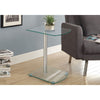 2 Tier Sofa End Coffee Tables With Clear Glass Top Home Office Table Living Room
