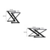 2PCS/Set Industrial Metal Table Legs Desk Bench Coffee Table X Cross Frame Legs
