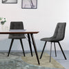 Set of 2 Faux Leather/Suede Dining Chairs Metal Legs Reception Restaurant Chair