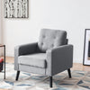 Modern Upholstered Accent Sofa Chair Button Tufted Armchair Leisure Lounge Chair
