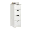 Mondeer Bathroom Cabinet with 4 Drawers Storage Unit Shelf Cupboard Home White