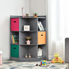 3-Tier Kids Storage Shelf Cubes Corner Cabinet Organizer Display Rack 3 Baskets