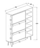 3 Drawer Shoe Cabinet Rack Shoes Storage Unit Stand Cupboard Organiser 6 Shelves