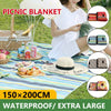 Outdoor Picnic Blanket Rug Waterproof Backing Camping Festival Mat 150*200CM UK