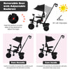4 in 1 Baby Tricycle Kids First Bike Stroller Reversible Toddler Trike 12-60M