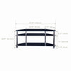 32" to 50" 3 Tier Black Tempered Glass TV Stand Floor Entertainment Unit Center
