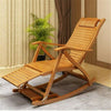 Bamboo Rocking Chair Handmade Arm Chair Indoor Outdoor Balcony Relaxing Recliner