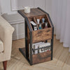 Storage Compartments Wood Bedside Table Cabinet Living Room Furniture NightStand