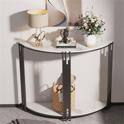 Modern Accent Console Table Coffee Telephone Side Table Narrow Marble Display