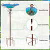 Heavy Duty Pedestal Bird Bath Outdoor Garden Yard Bird Feeder Metal Stake Stand