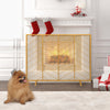 Gold Screen Spark Guard Kids Pet Fireplace Safety Protector W/ Stable Support