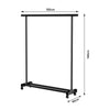 Heavy Duty Clothes Rail Home Shop Garment Hanging Display Stand Rack On Wheels