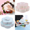 Snack Tray Petal Flower Candy Box Storage Containers Dried Fruit Plate Rotating