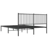 Metal Bed Frame with Headboard Black 150x200 5FT King Size Z2K6