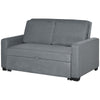 Modern 2 Seater Sofa Bed Click Clack Couch Sleeper Settee for Bedroom, Grey