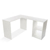 L Shaped Corner Desk Computer Workstation Gaming Study Office Living Room White