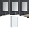 Bathroom Dimmable LED Mirror Cabinet Makeup Mirror Storage Box + Shaver Socket