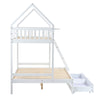 Bunk Beds 3ft Single 4ft6 Double Bed Kids High Sleeper Pine Wooden Bed Frame NS