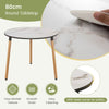 Faux Marble Round Dining Table Modern Coffee Table Living Room Sofa Side Table