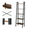 Industrial Shelving Unit Vintage Bookcase Metal Bookshelf Home Storage Furniture