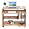 Mobile PC Table Computer Laptop Desk Study Workstation With Keyboard Tray Shelf