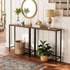 Wooden Free Standing Hallway Console Table Living Room Shelf Display Metal Legs