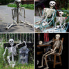 Skull Human Skeleton Prop Horror Full Size Body Anatomy Model Party Scary Decor