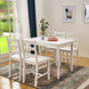 New Solid Wood Dining Table and 4 Chairs Set Home Kitchen Furniture 4 Colours