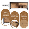Industrial Wood TV Cabinet TV Stand Entertainment Unit Large Tabletop Storage ZE