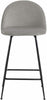 2X Modern Breakfast Bar Stools Velvet Padded Seat Metal Legs Kitchen Pub