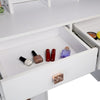 Dressing Table With Mirror Modern Makeup Desk Bedroom Vanity Table Set + Stool