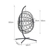 Heavy Duty Cocoon Egg Chair Hanging Swing Textilene Garden Indoor Outdoor Chairs